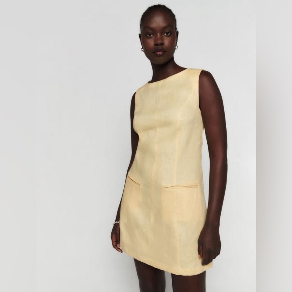 Reformation Citron Linen Dress — NWT